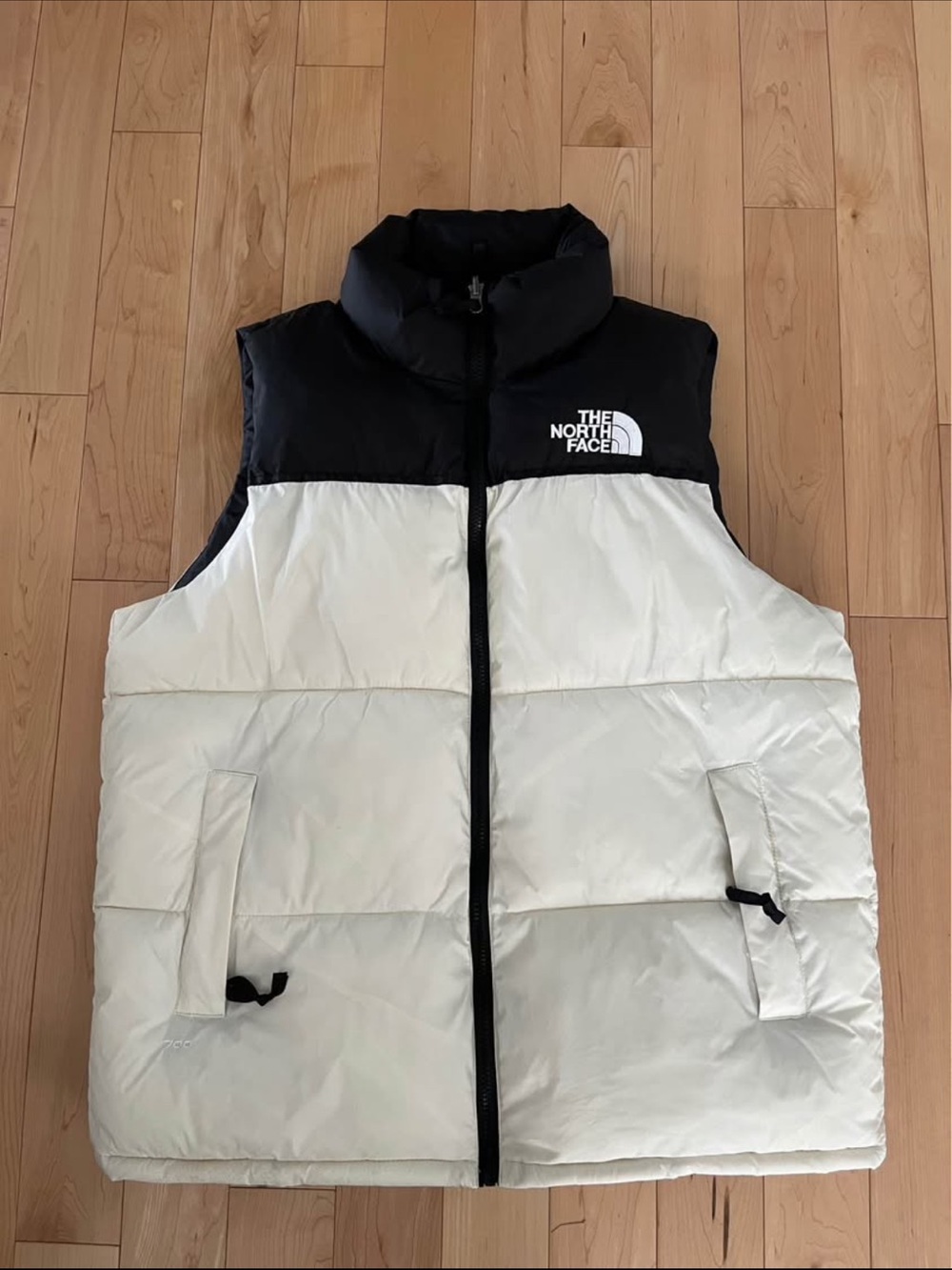 The North Face Retro 1996 Nuptse Down Puffer Vest White Black Size XL